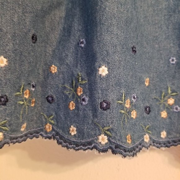 Casey & Max L Blue Jean Denim Skirt Maxi Modest Church Home School - Picture 3 of 4